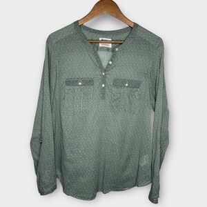 Anthropologie Holding Horses Lightweight Cotton Long Sleeve‎ Shirt Top Boho 12